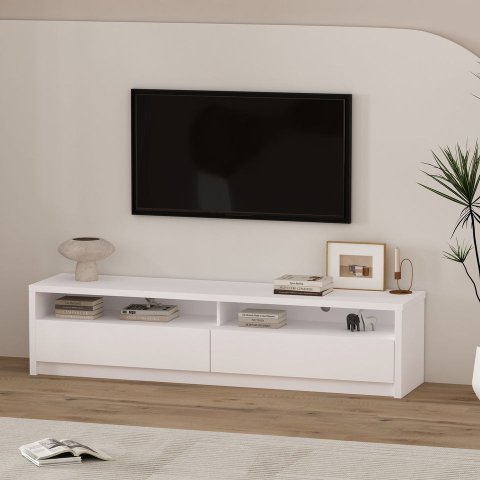 Duncan 70" TV Stand in White