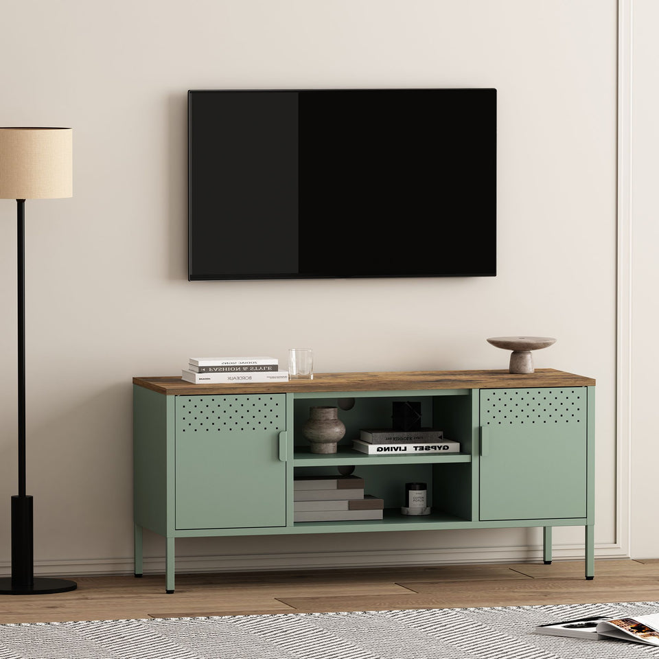 Landen 47" Metal Storage Cabinet in Sage Green