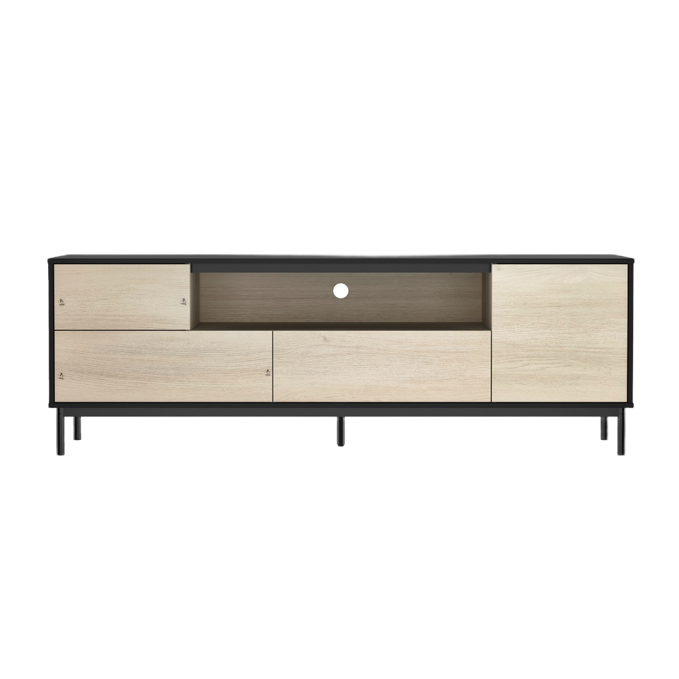 Arvon 71" TV Stand with Metal Legs
