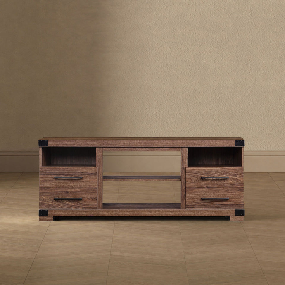 Richmond 60" TV Stand in Brown - lifestyle   front 1