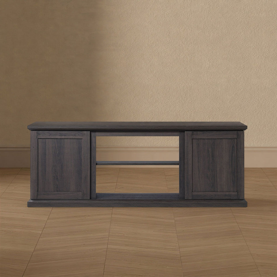 Franklin 60" TV Stand in Brown - lifestyle   front