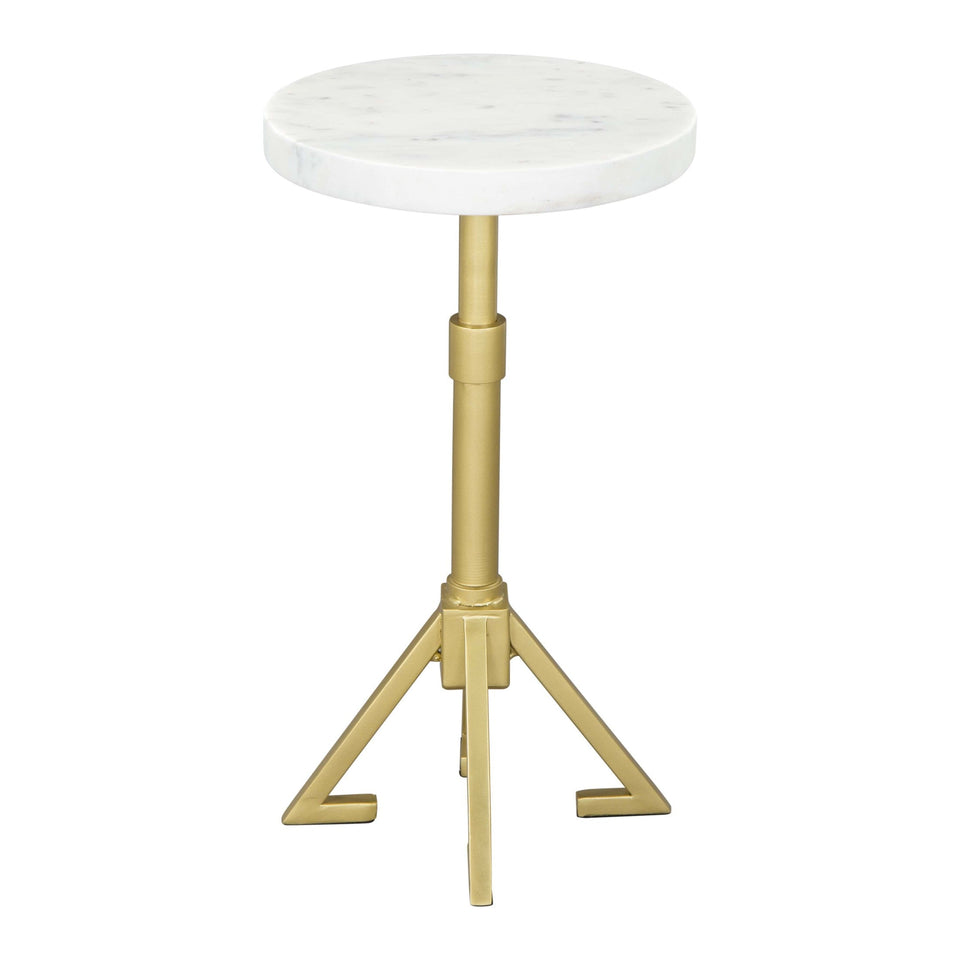 Maurice Side Table White & Gold