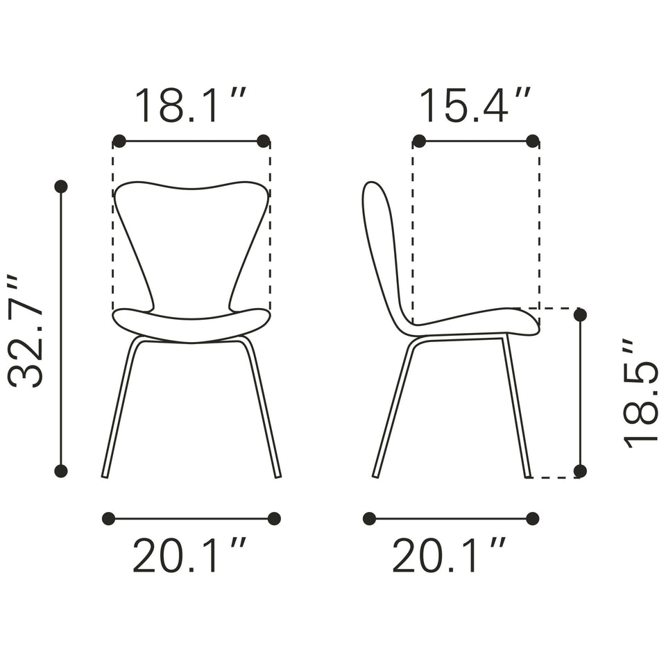 Thibideaux Dining Chair (Set of 2) Light Gray