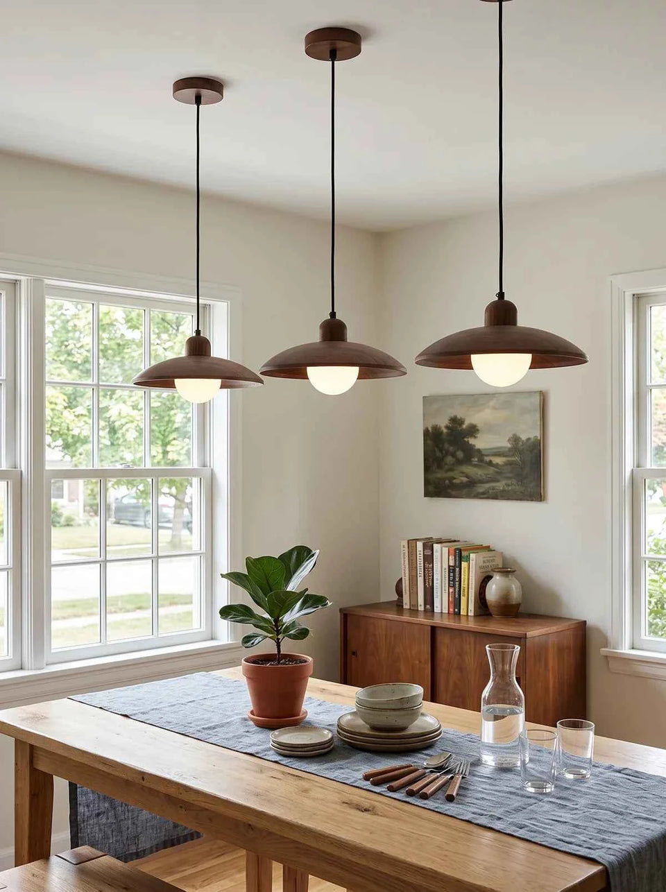 pendant light - back view
