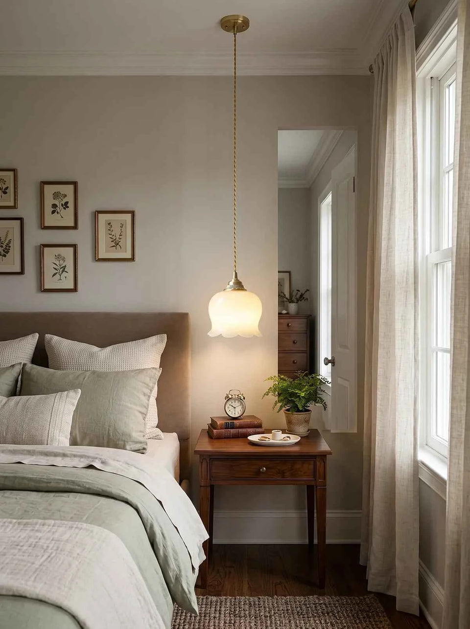 pendant light - side angle view