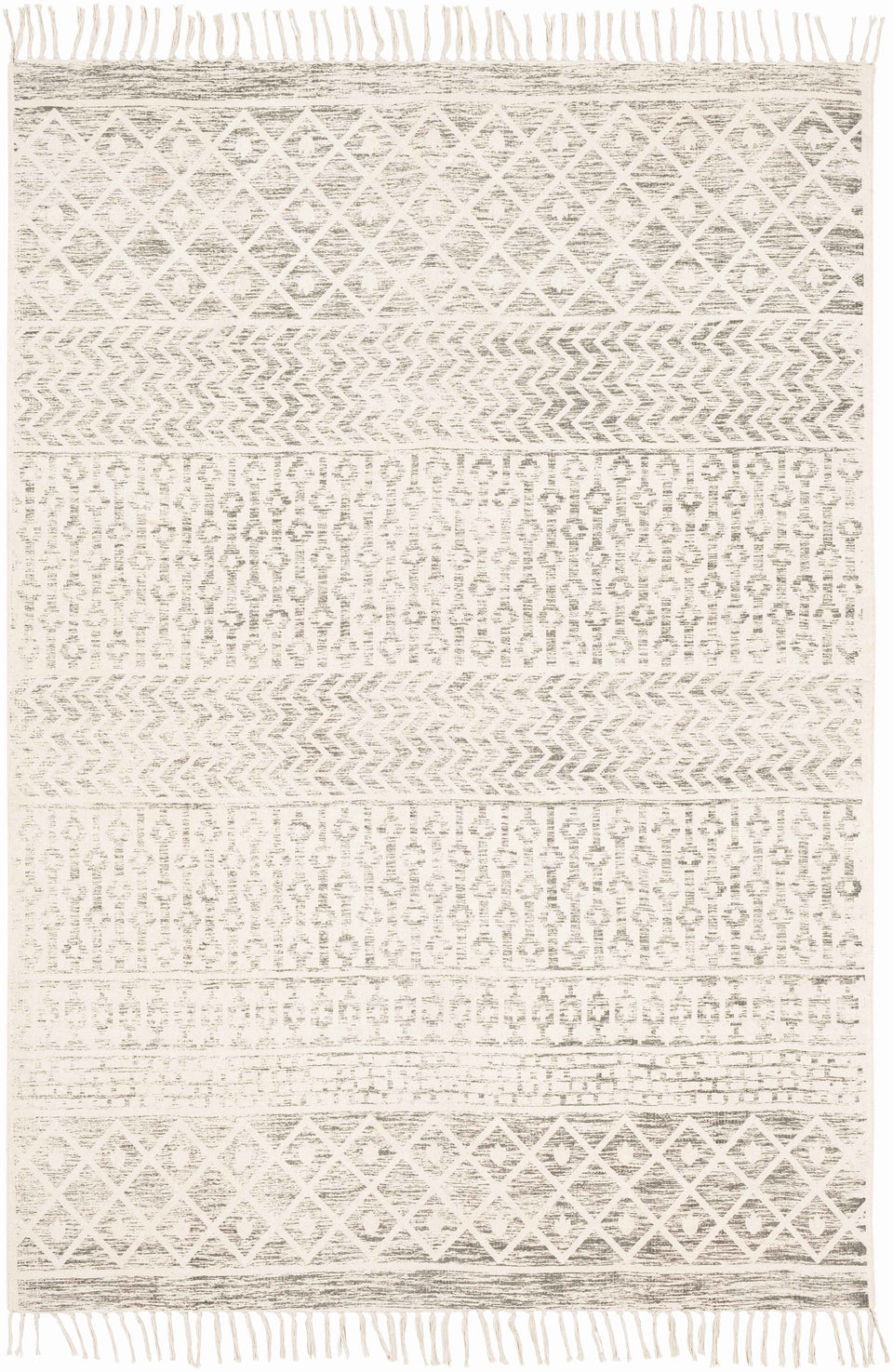 Valyermo Beige Hand Woven Cotton Rug - Clearance