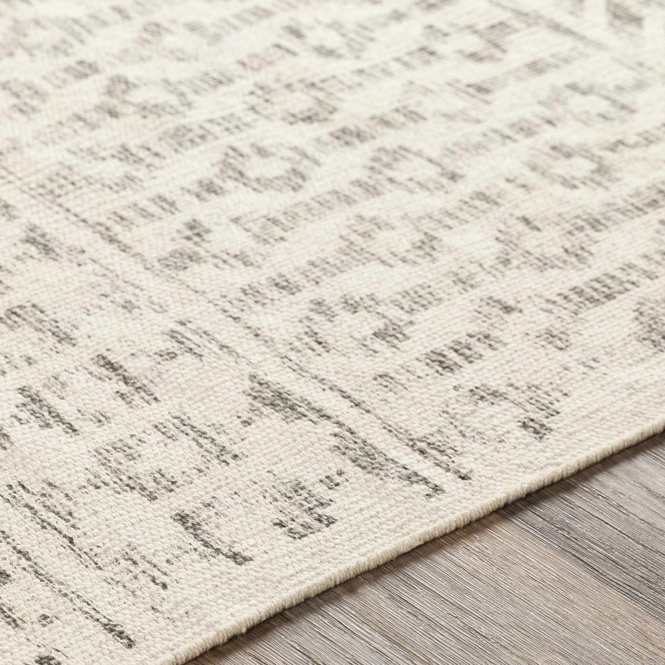 Valyermo Beige Hand Woven Cotton Rug - Clearance