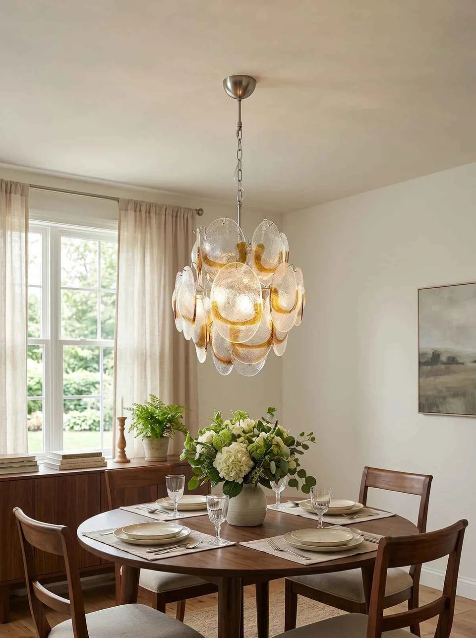 chandelier - side angle view