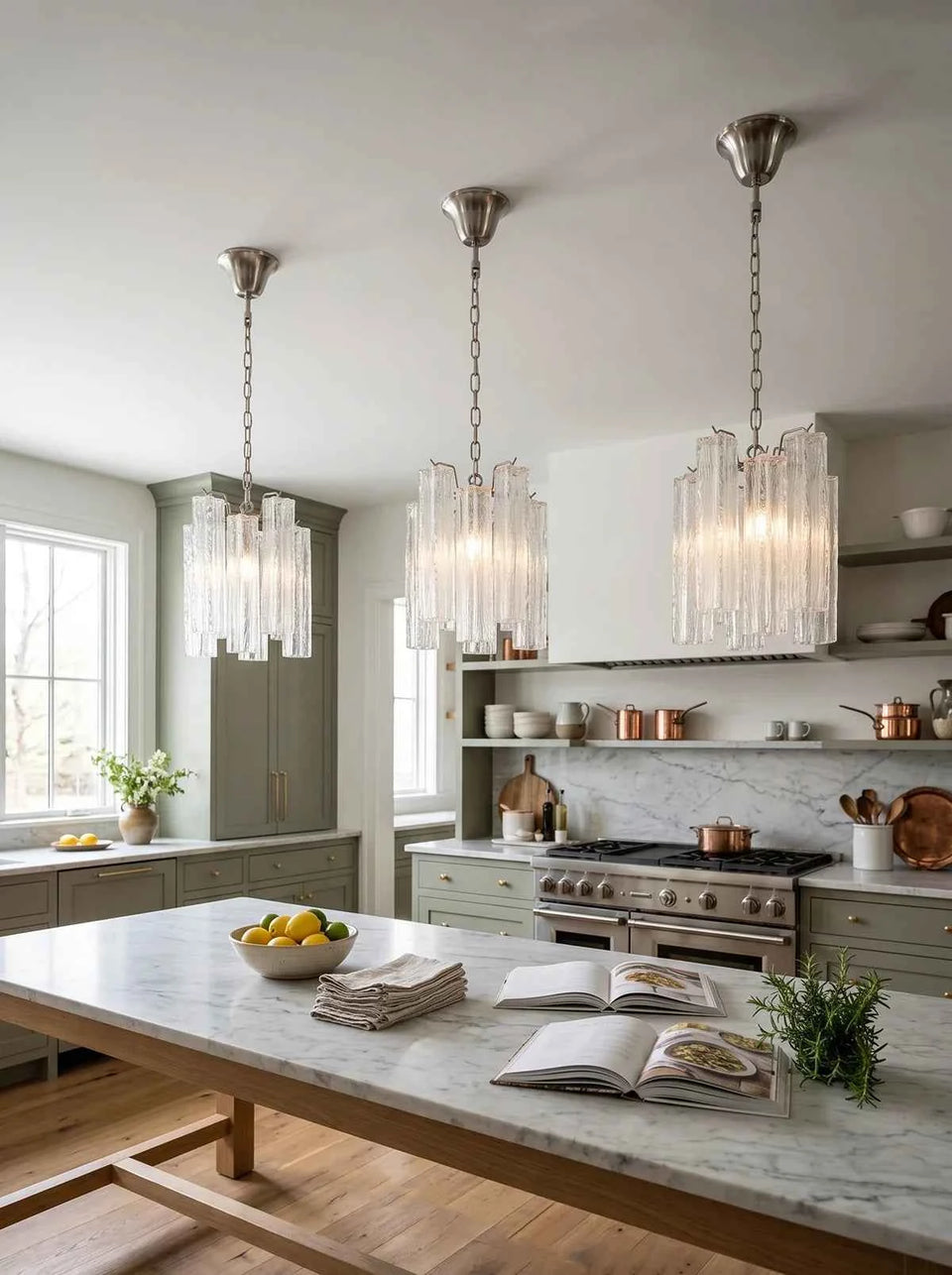 chandelier - side angle view