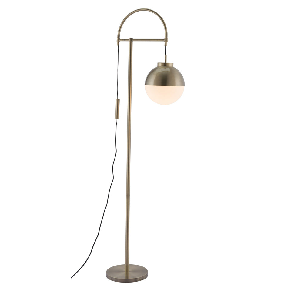 Waterloo Floor Lamp White & Bronze