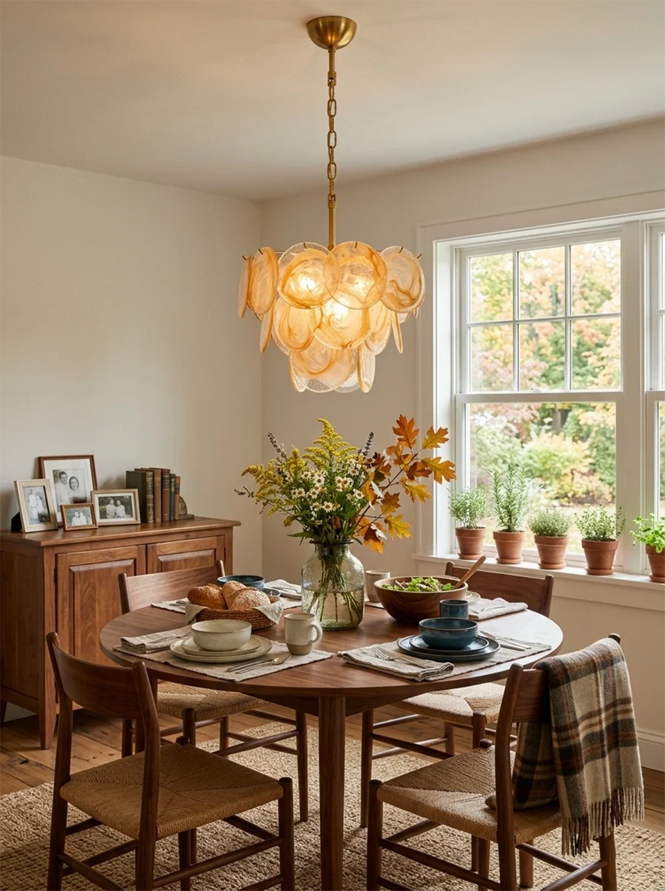 Retro Glass Disc Chandelier