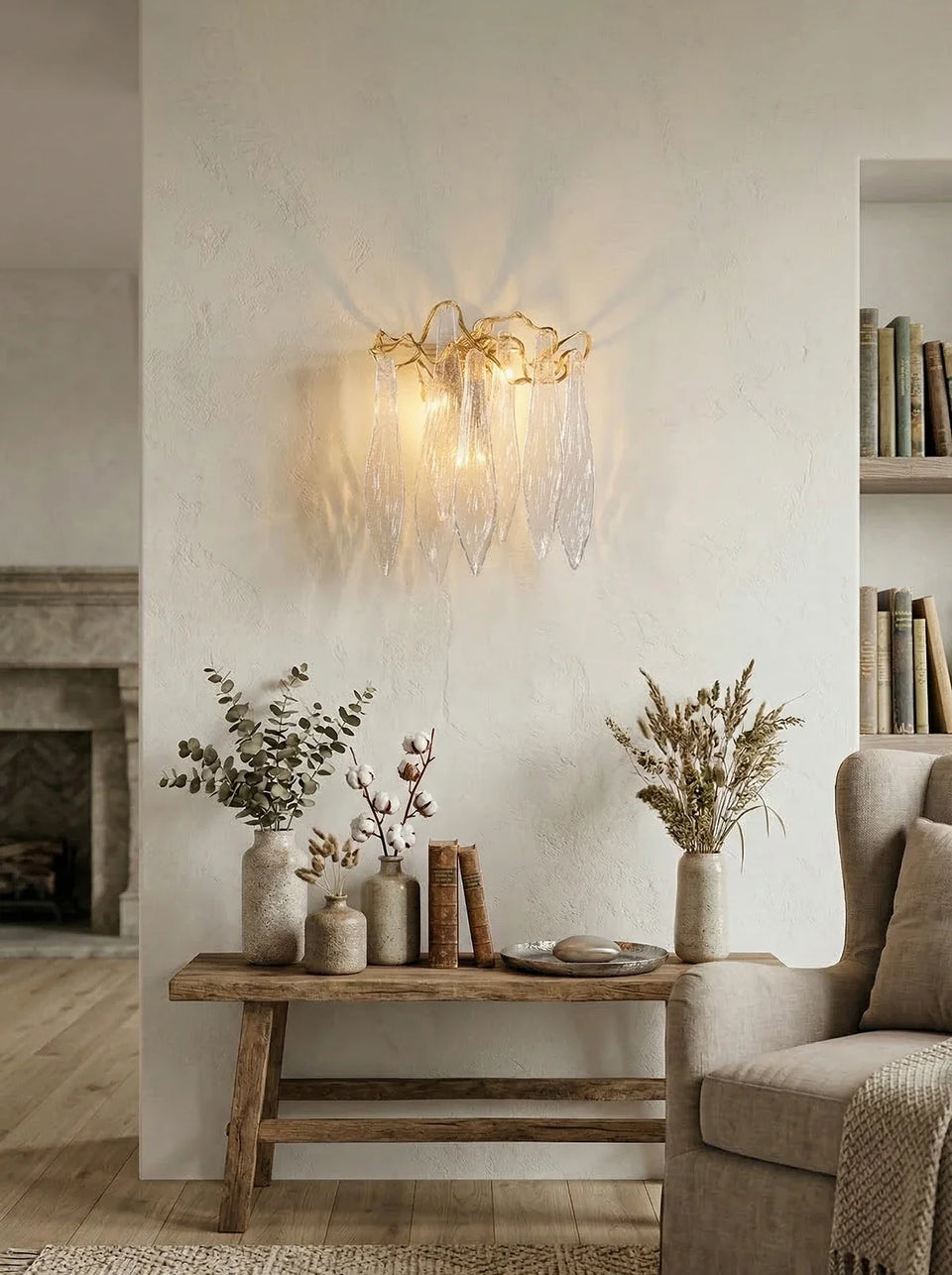 Waterfall Crystal Wall Lamp