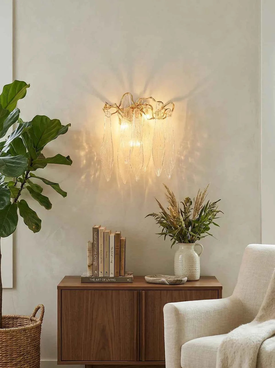 Waterfall Crystal Wall Lamp