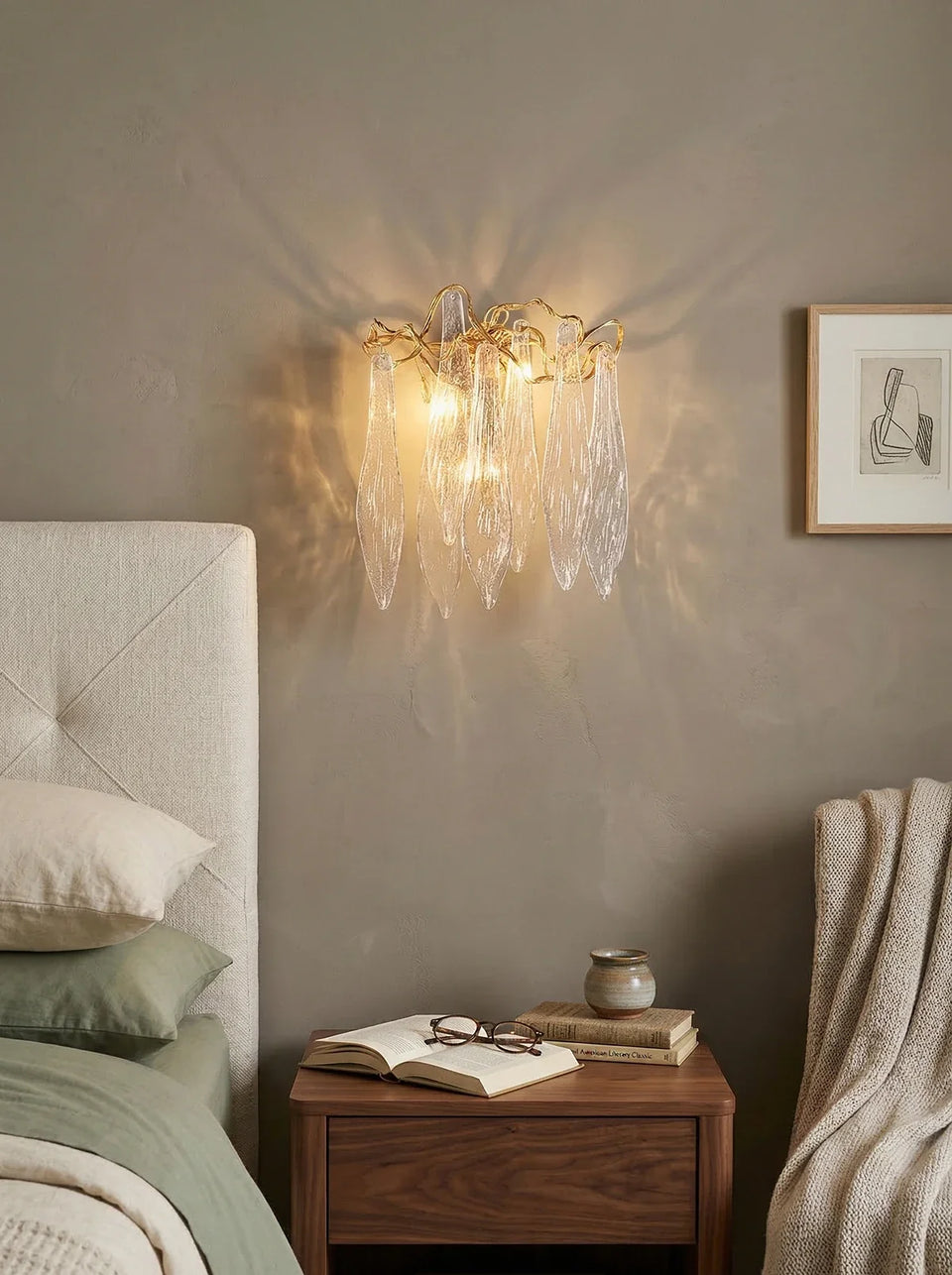 Waterfall Crystal Wall Lamp