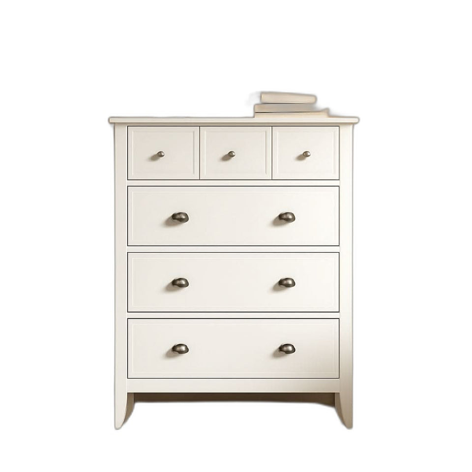 Soft White 4 Drawer Dresser With Safety Stops Stability