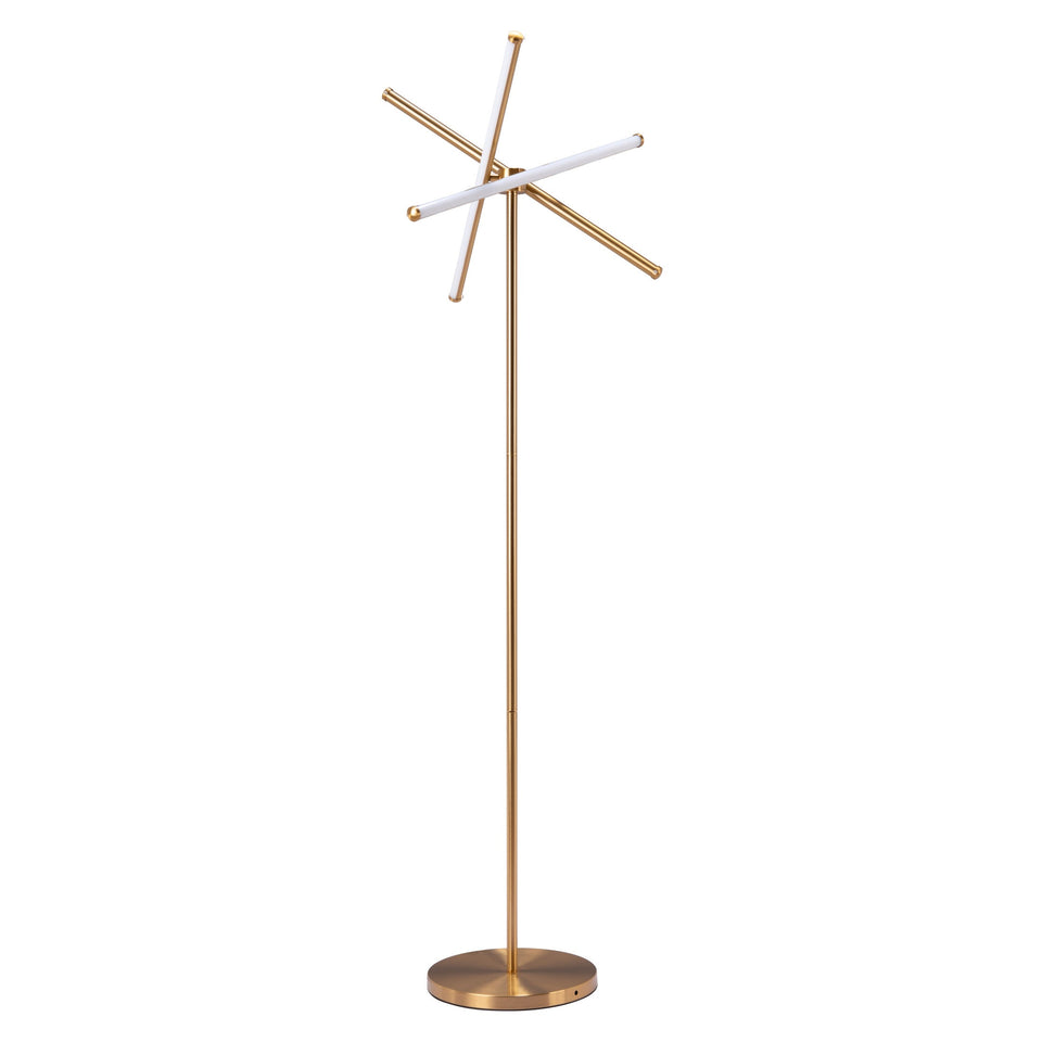 Garza Floor Lamp Brass