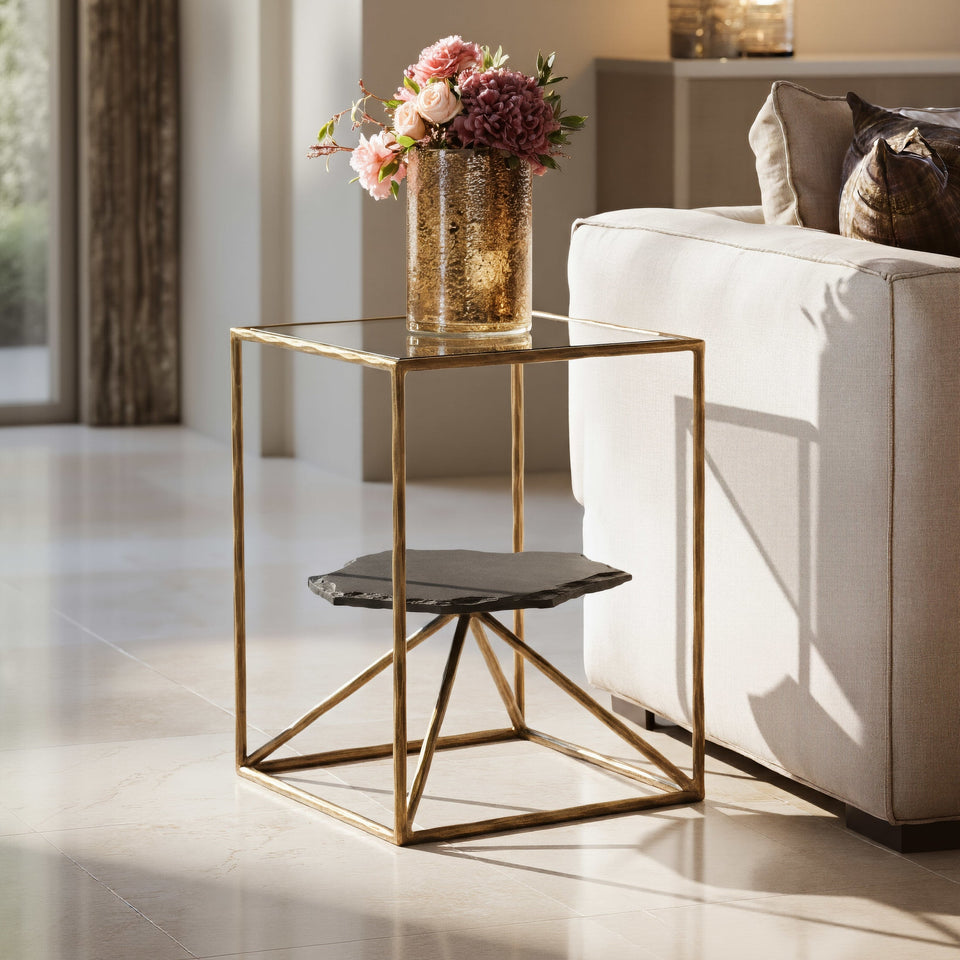 Ranol Side Table Brass