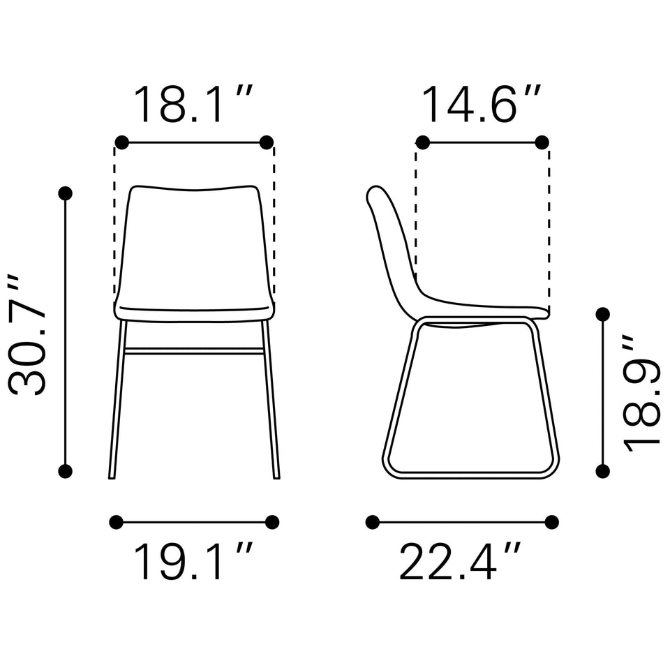 Smart Dining Chair (Set of 2) Black