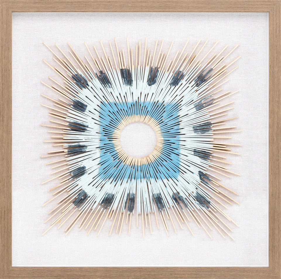 Yenice Natural Wood Geometric Wall Art Set Of Two - Clearance