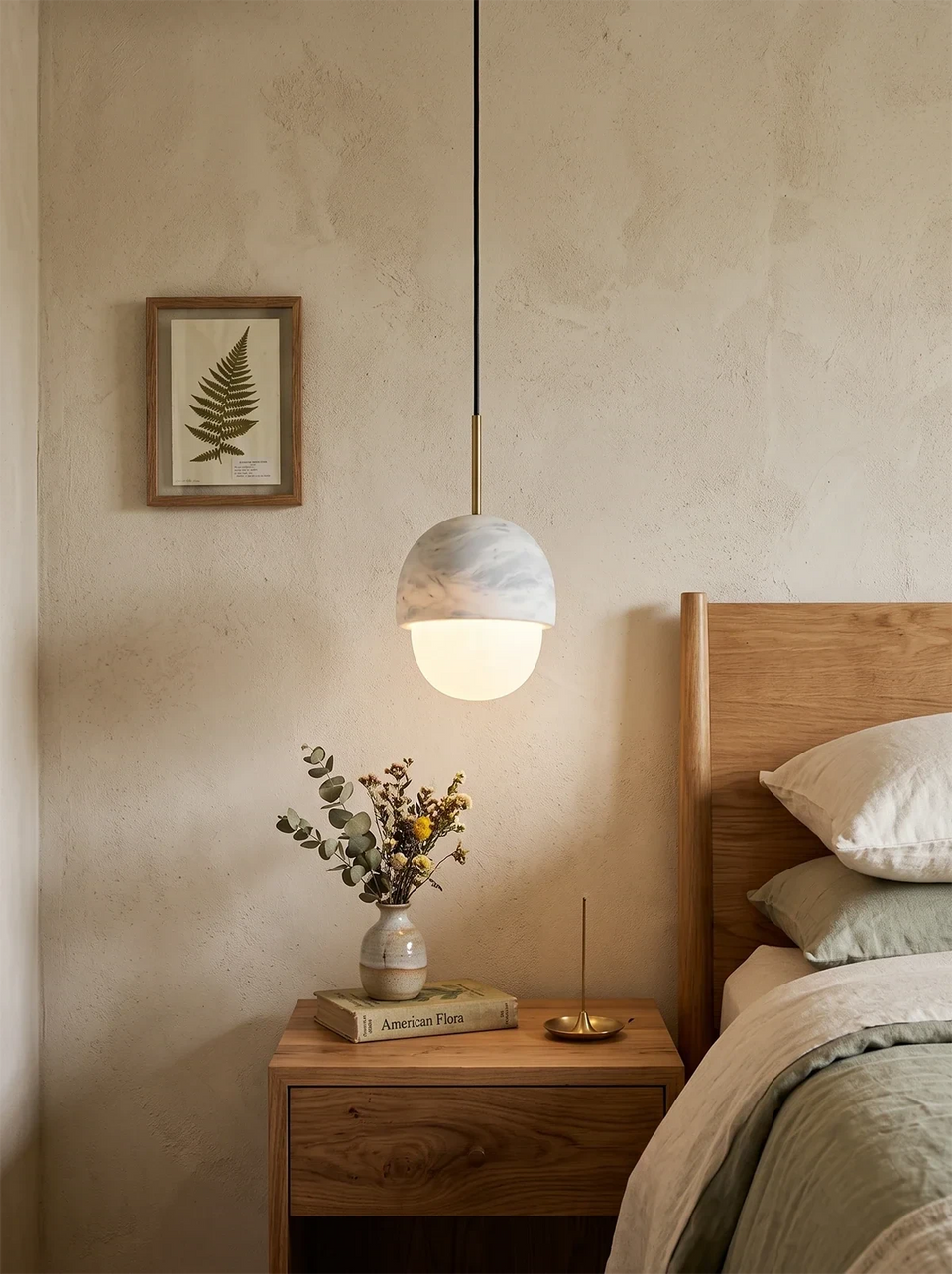 Modern Alabaster Yoko Pendant Lamp