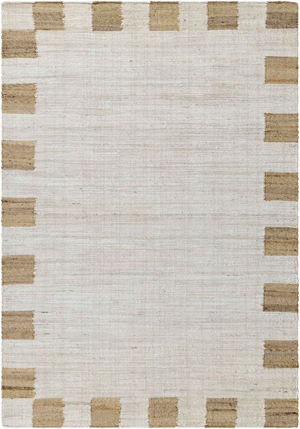 Yuval Dotted Bordered Jute Carpet - Clearance