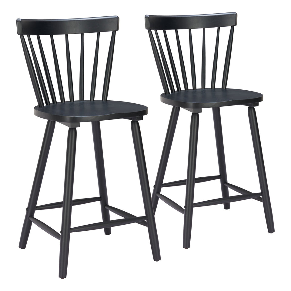 Tyce Counter Stool (Set of 2) Black