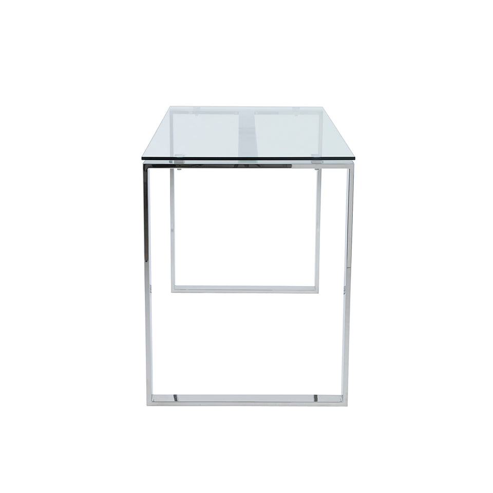 Diego Desk in Clear Glass