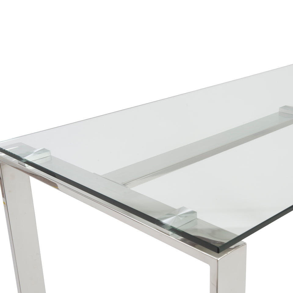 Diego Desk in Clear Glass