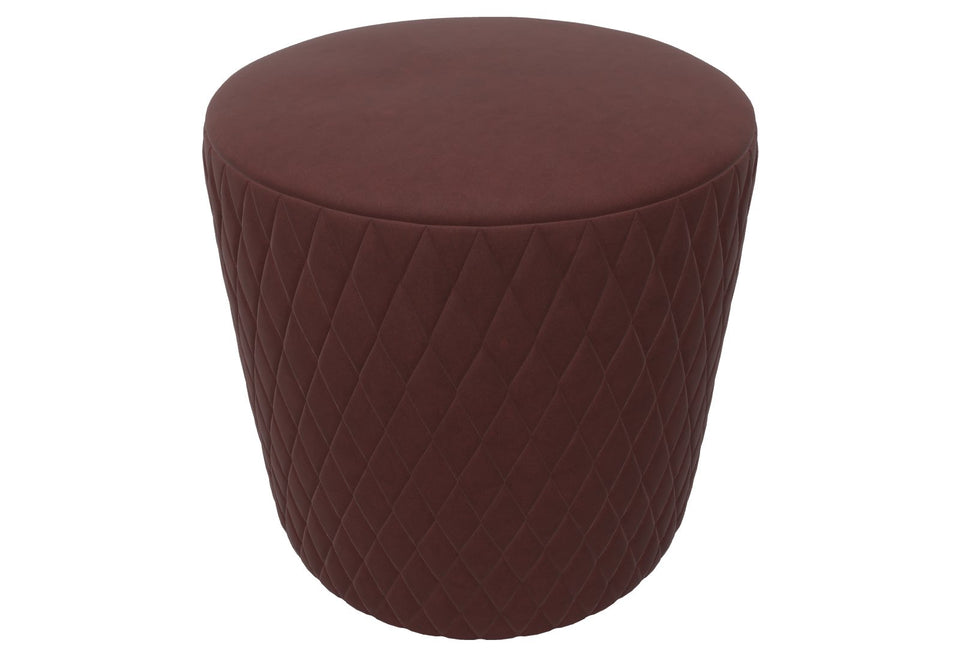 Navona Ottoman - Burgundy