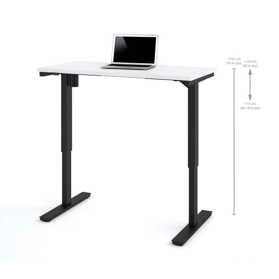 24" x 48" Electric Height adjustable table in White