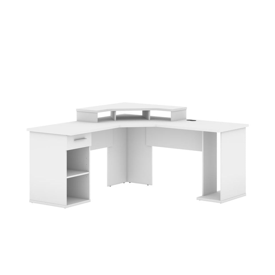 Bestar Hampton 66W L-Shaped Corner Gaming Desk in white