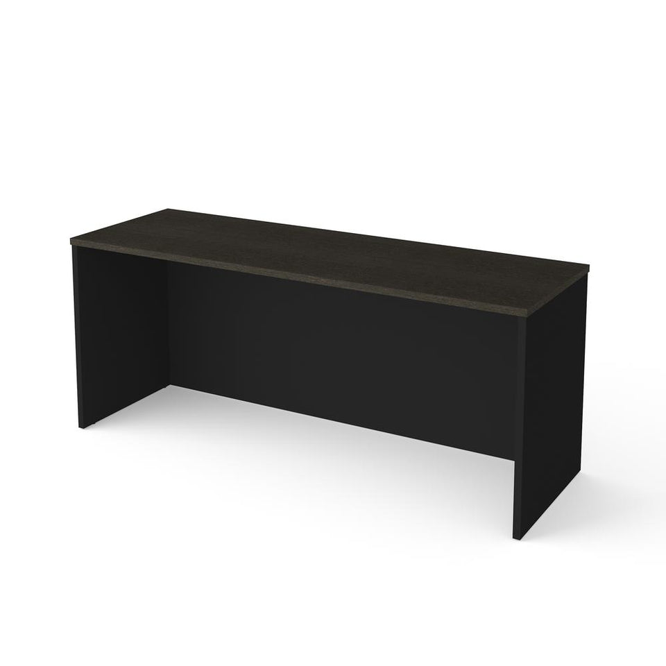 Bestar Pro-Concept Plus 72W Narrow Desk Shell in deep grey & black
