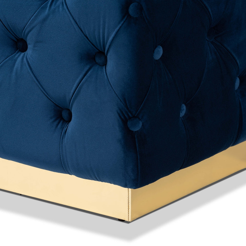 Corrine glam and luxe ottoman.