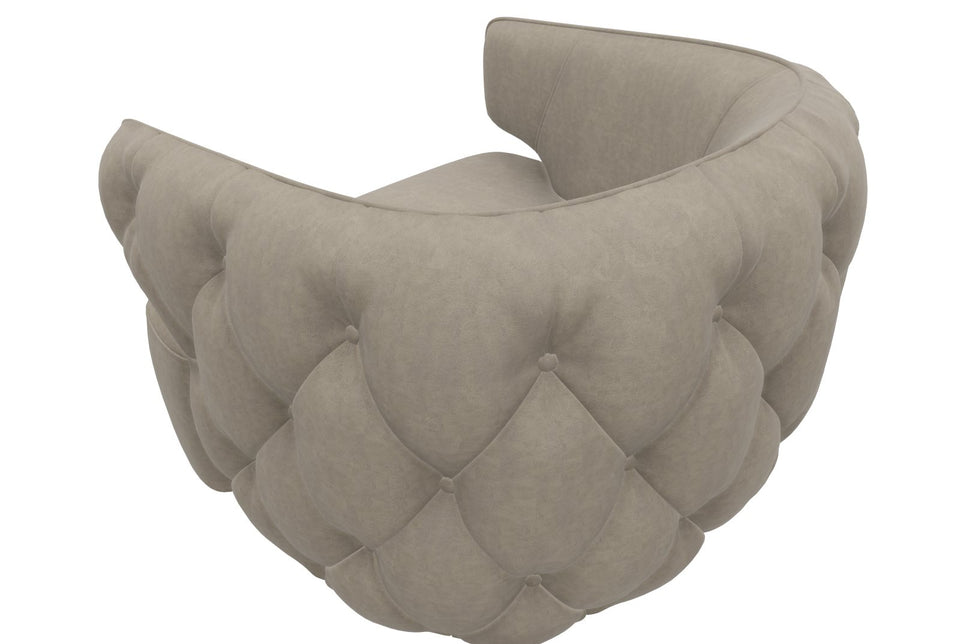 US Sirona Armchair - Tufted - Dark Taupe