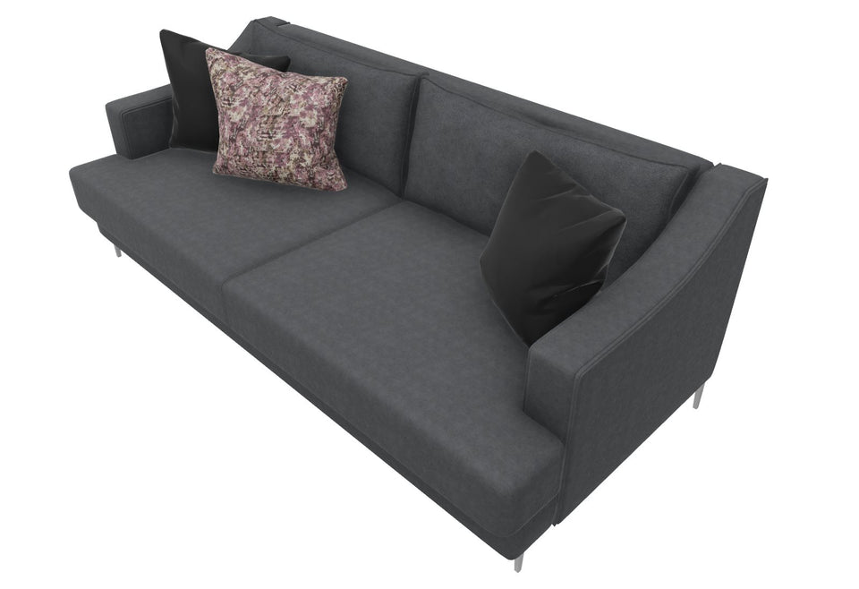 US Simena 3 Seater Sofa Bed (141) - Divalux Grey (Divalux Pink )
