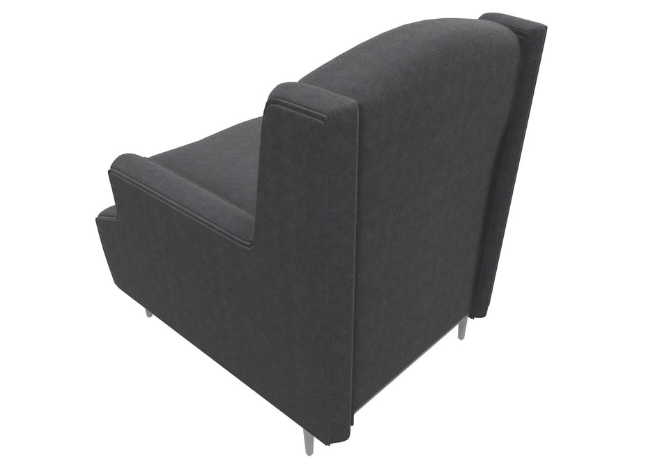 US Simena Armchair – (141) Divalux Grey 1032 (Anthracite Legs)