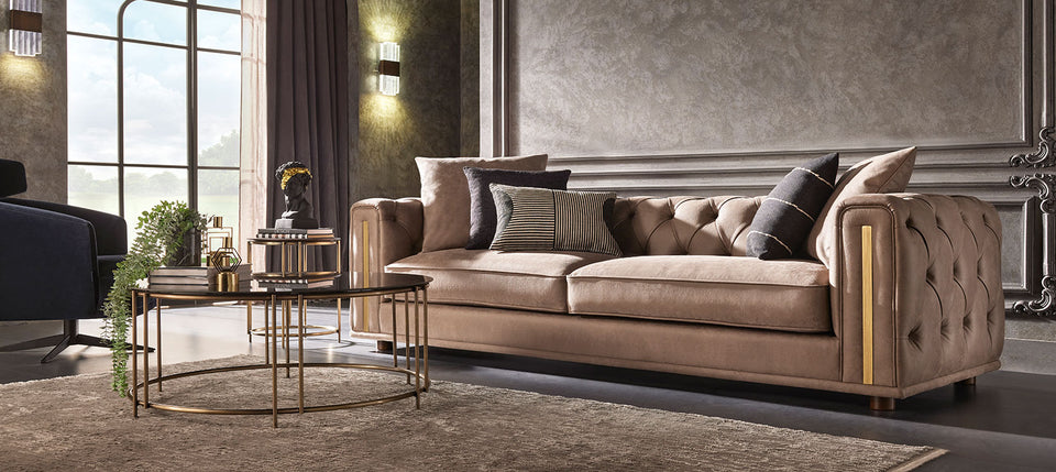 US Sirona 3,5 Seat Sofa - Dark Taupe