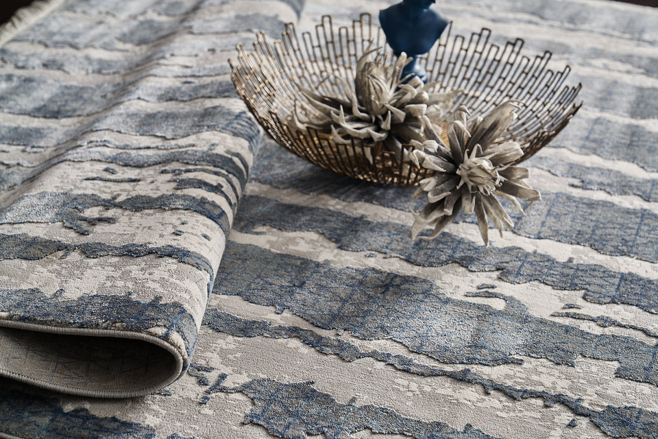 Liberta Carpet Grey/Dark Blue
