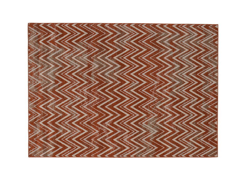 Pune Carpet - Orange/Beige