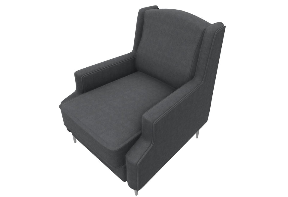 US Simena Armchair – (141) Divalux Grey 1032 (Anthracite Legs)