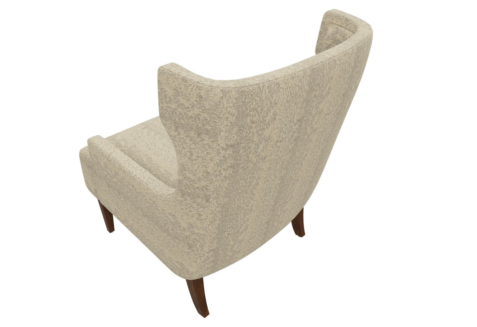US Piedra Armchair (164) - Casablanca Cream [Walnut Leg] New