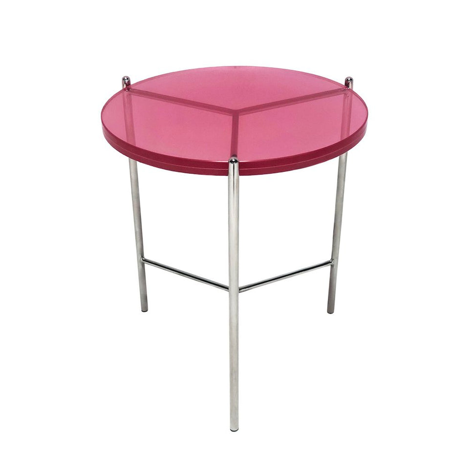Bolt End Table 24" Pink Top