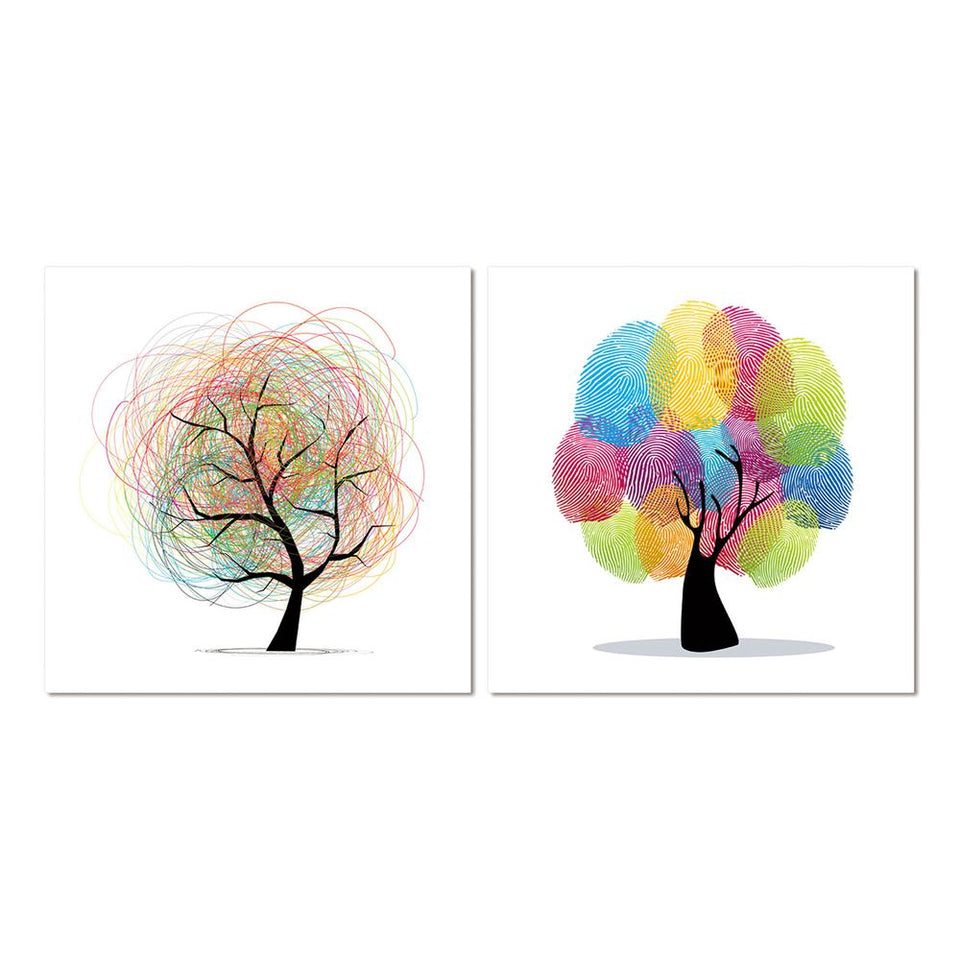 2 Piece acrylic panel picture of - Trees of Kin