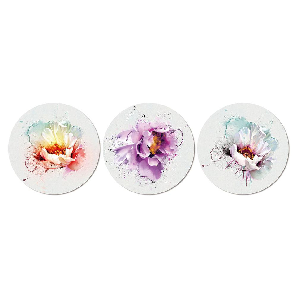 3 Piece round acrylic panel picture of - Ring Around the Roses
