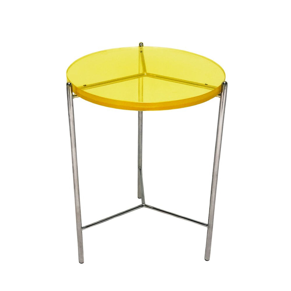 Bolt End Table 18" Yellow Top
