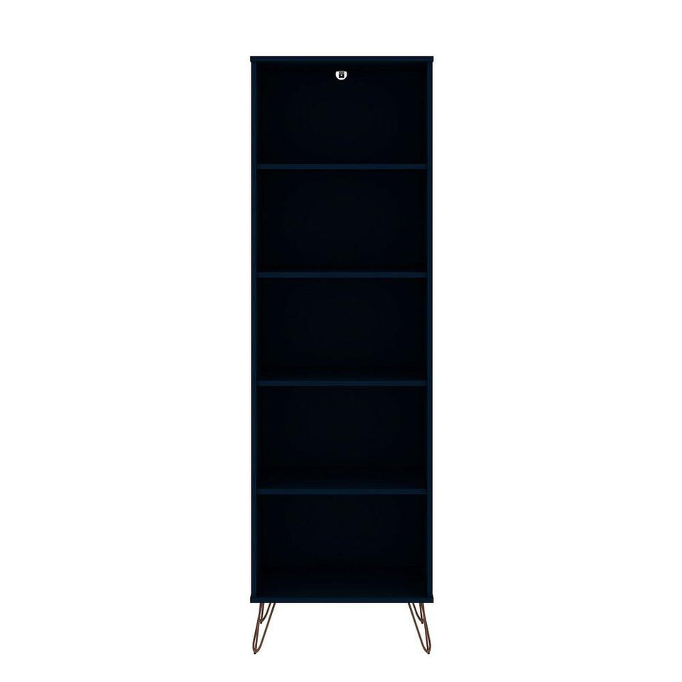 Rockefeller Bookcase 2.0 in Tatiana Midnight Blue