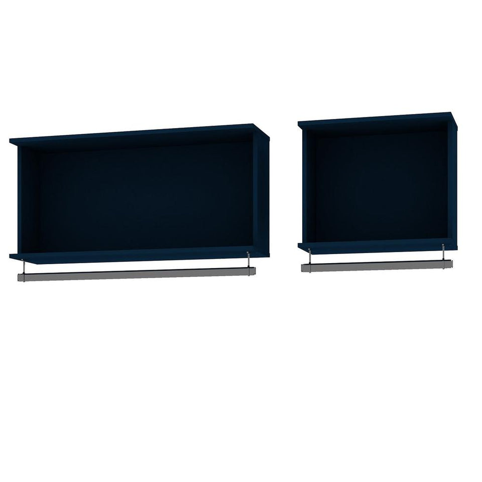 Rockefeller 2-Piece Open Hanging Closet System in Tatiana Midnight Blue
