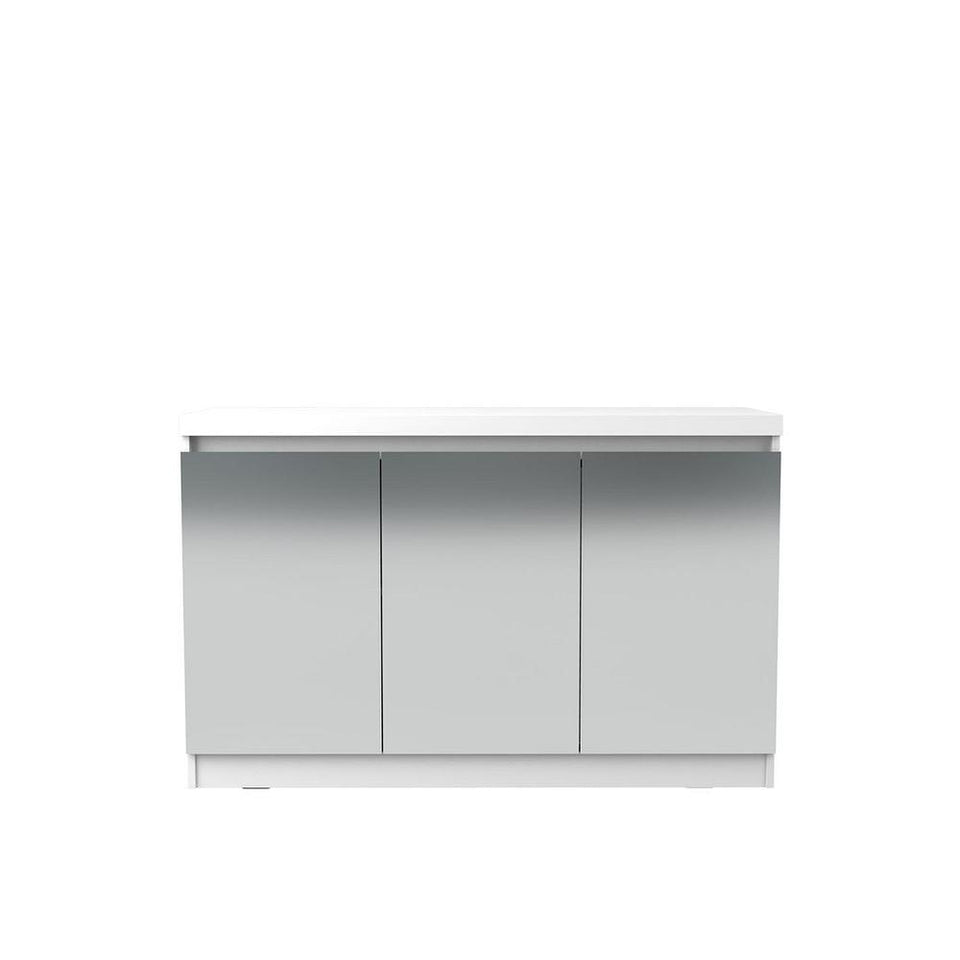 Viennese 2.0 - 46.81 Buffet Stand with Mirrors and 5 Compartment Shelves in White Gloss