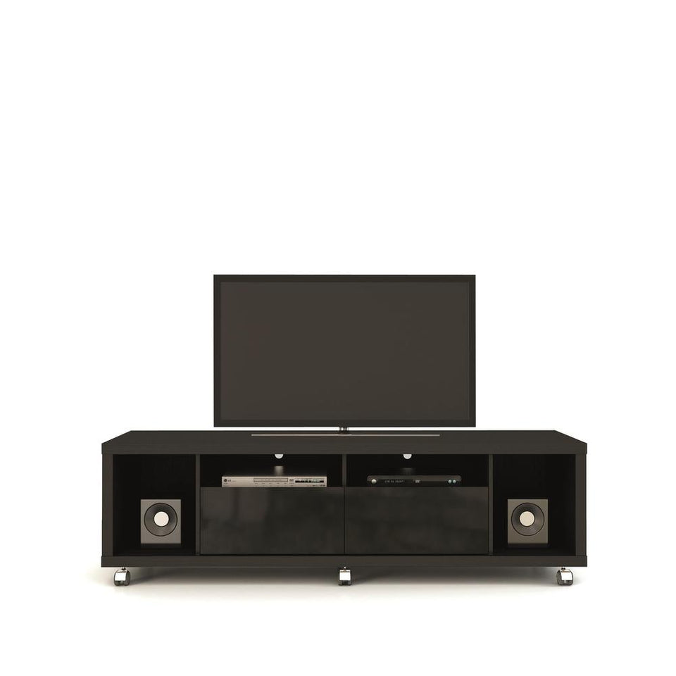 Cabrini TV Stand 1.8 in Black Gloss and Black Matte