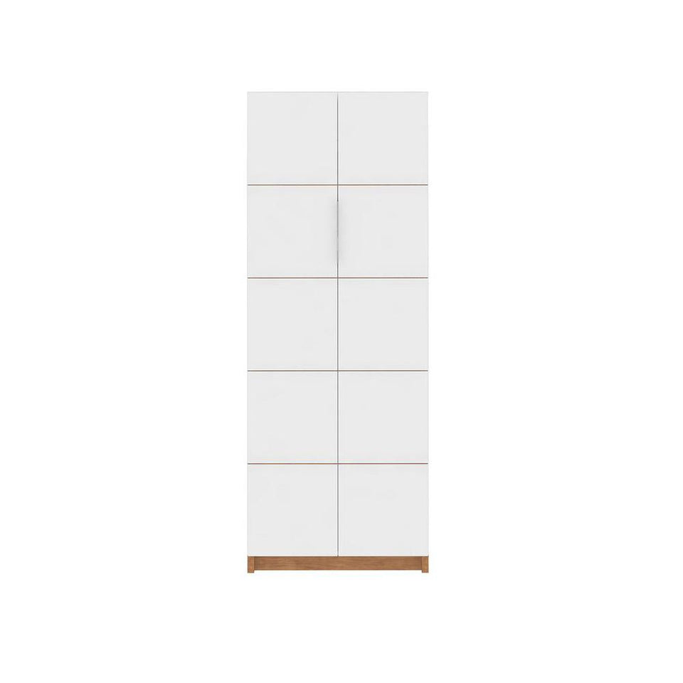 Cornelia Tall Bookcase in White/Nature